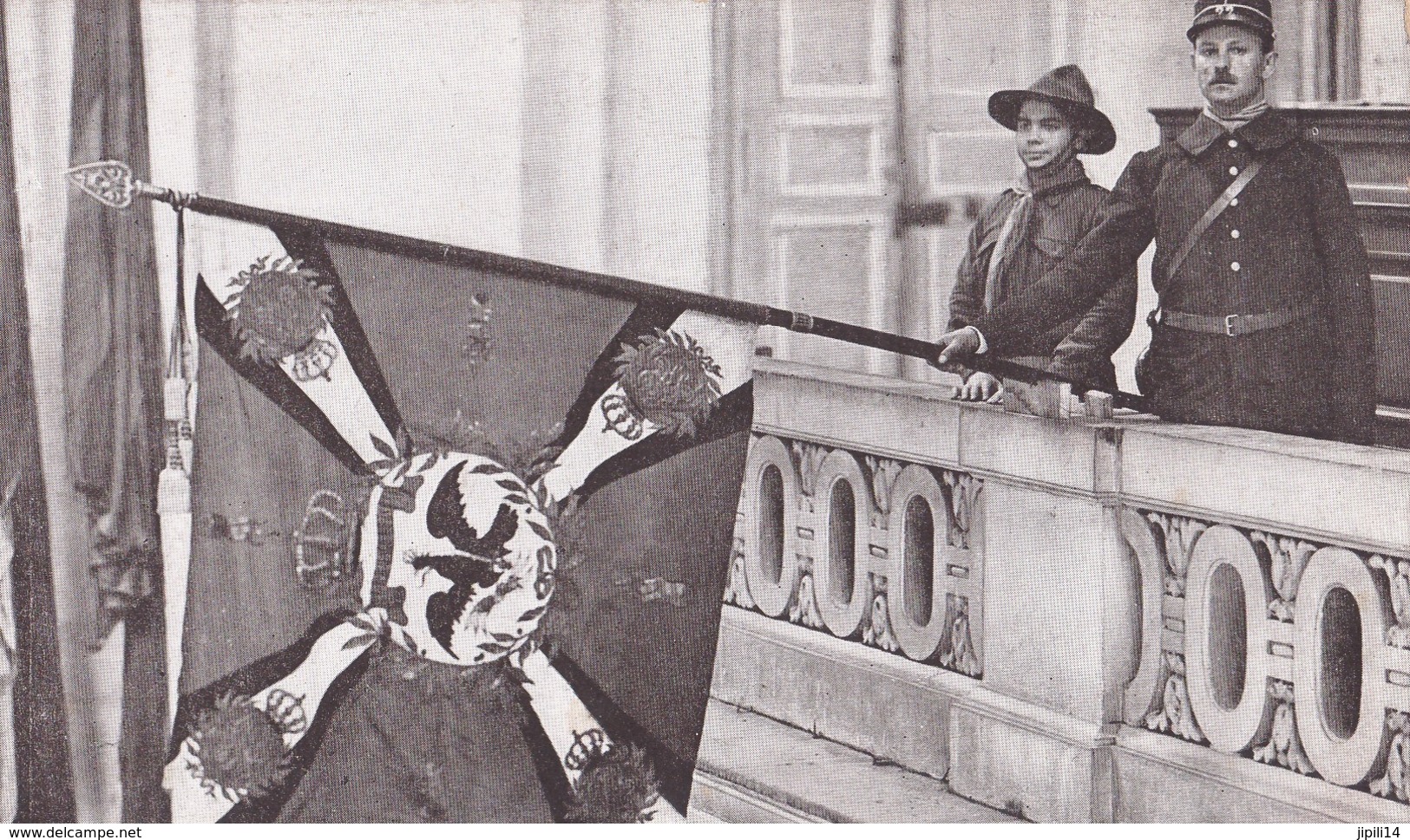 LE PREMIER DRAPEAU DU BATAILLON  DU REGIMENT D INFANTERIE BAVAROISE  BEAU PLAN MILITAIRES ACHAT IMMEDIAT - Guerre 1914-18