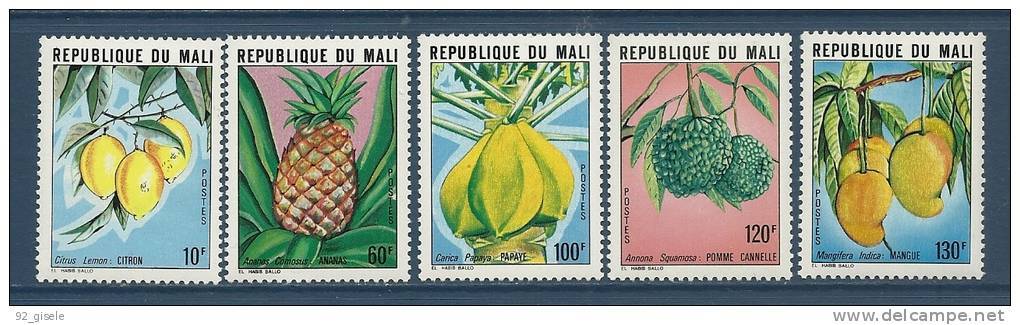 Mali YT 339 à 343 " Fruits " 1979 Neuf** - Malí (1959-...)