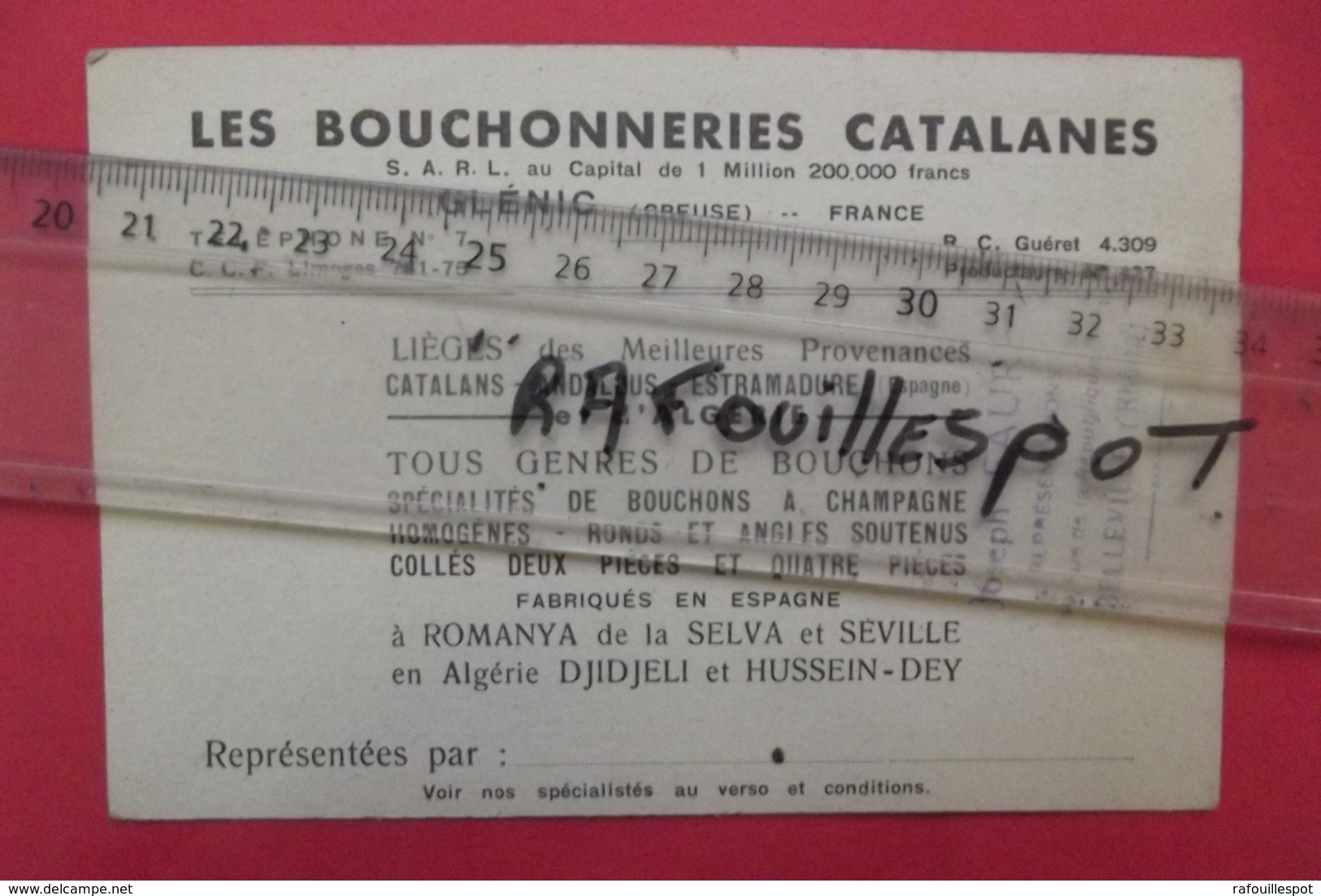 Pub " Les Bouchonneries Catalanes" Glenic - Visitenkarten