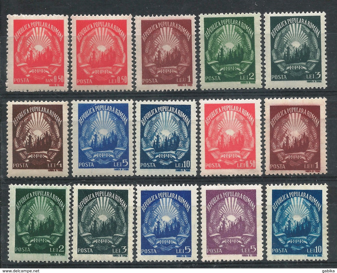 Romania 1948 1949-50 Scott 698A-698H And 712-17 MNH Wmk MM And RPR, Arms - Ungebraucht