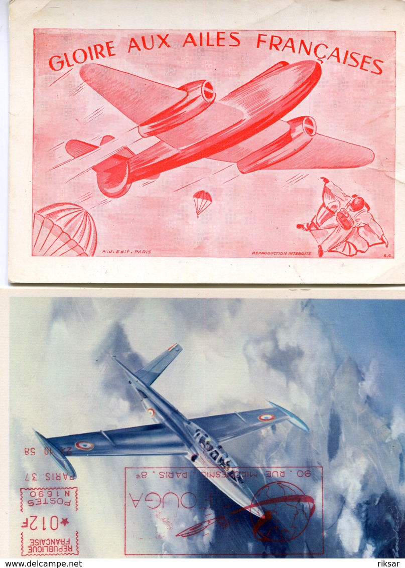 AVIATION(2 CARTES) - 1946-....: Ere Moderne