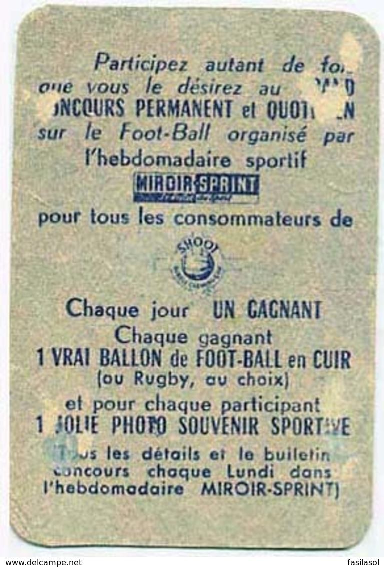 Carte Miroir Sprint "SHOOT" : 5 joueurs de l'équipe de Fance de rugby des années 60's