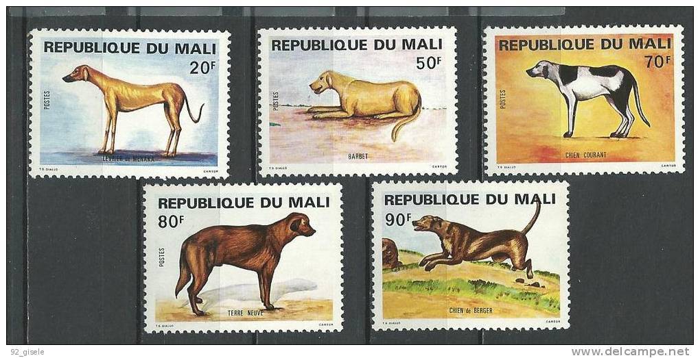 Mali YT 354 à 358 " Chiens " 1979 Neuf** - Mali (1959-...)