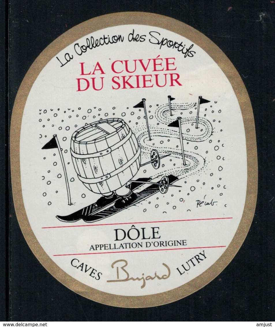 Rare // Etiquette De Vin // Ski // Dôle, La Cuvée Du Skieur - Ski