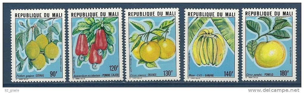 Mali YT 376 à 380 " Fruits " 1980 Neuf** - Mali (1959-...)