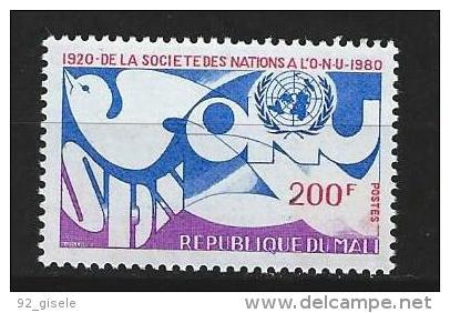 Mali YT 384 " Société Des Nations " 1980 Neuf** - Mali (1959-...)