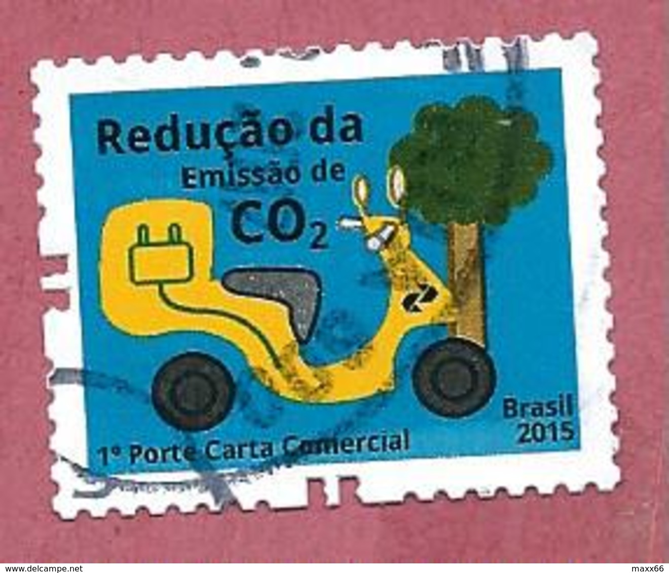 BRASILE USATO 2015 - SOSTENIBILITA - Reducing CO2 Emissions - 1° St. No Facciale - Michel BR 4245 - Usati
