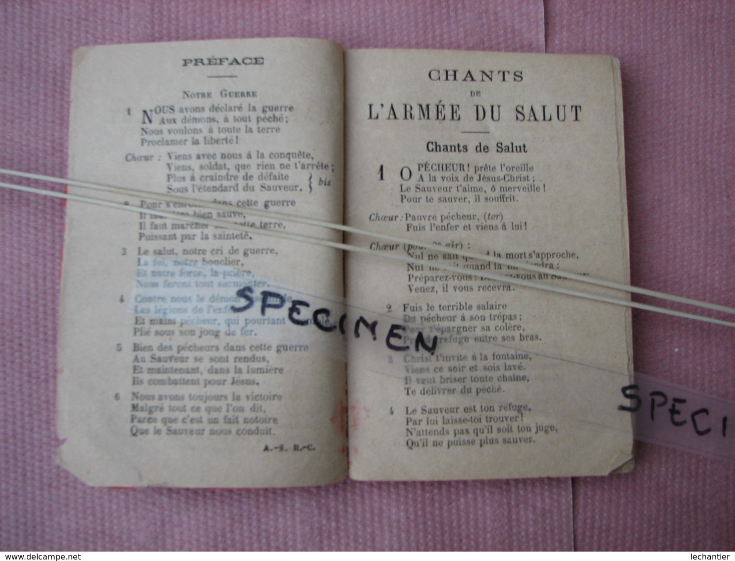 ARMEE Du SALUT Livret De Chants ( An Estimée 1888 ) Par Mme La Maréchale Both-Clibborn - Canto (corale)