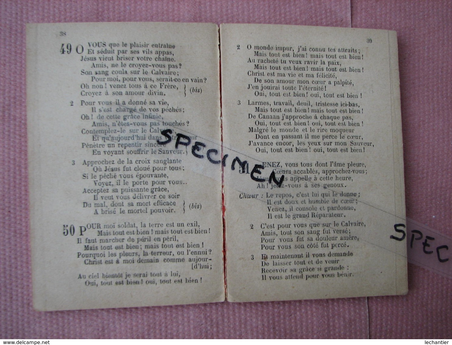 ARMEE Du SALUT Livret De Chants ( An Estimée 1888 ) Par Mme La Maréchale Both-Clibborn - Canto (corale)