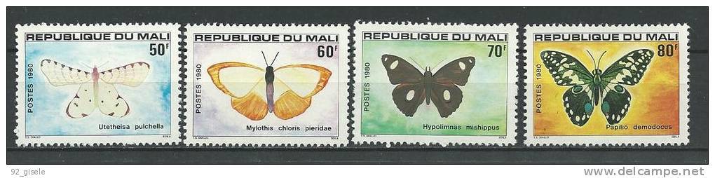Mali YT 392 à 395 " Papillons " 1980 Neuf** - Mali (1959-...)