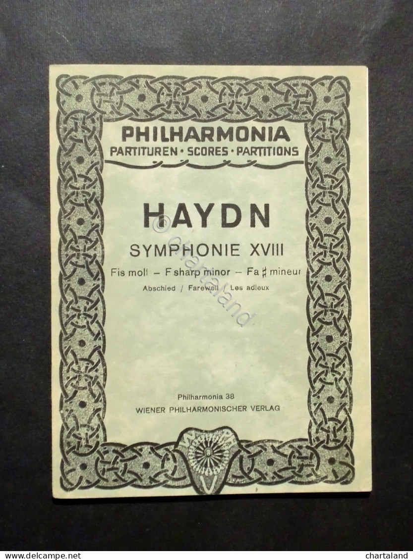 Musica Spartiti - Philharmonia No. 38 - J. Haydn - Symphonie XVIII - Fis Moll - Non Classificati