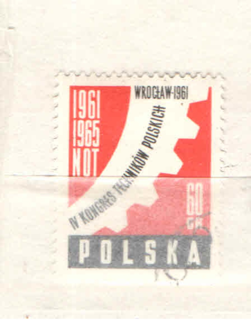 Polonia PO 1961 Congresso Ingegneri  Scott.973+See Scan On Schaubek Page; - Usati