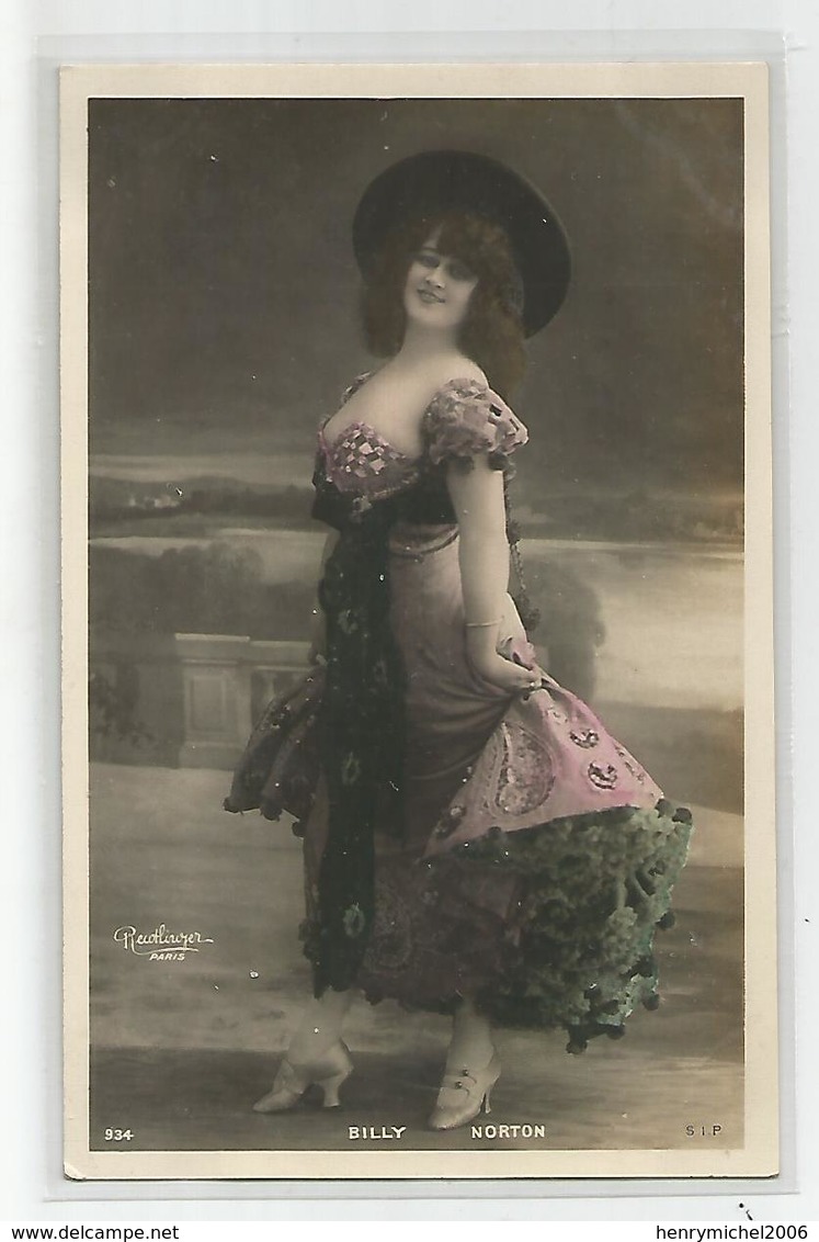 Cpa Fantaisie Artiste Femme Billy Norton  Photo Reutlinger Paris - Artistes