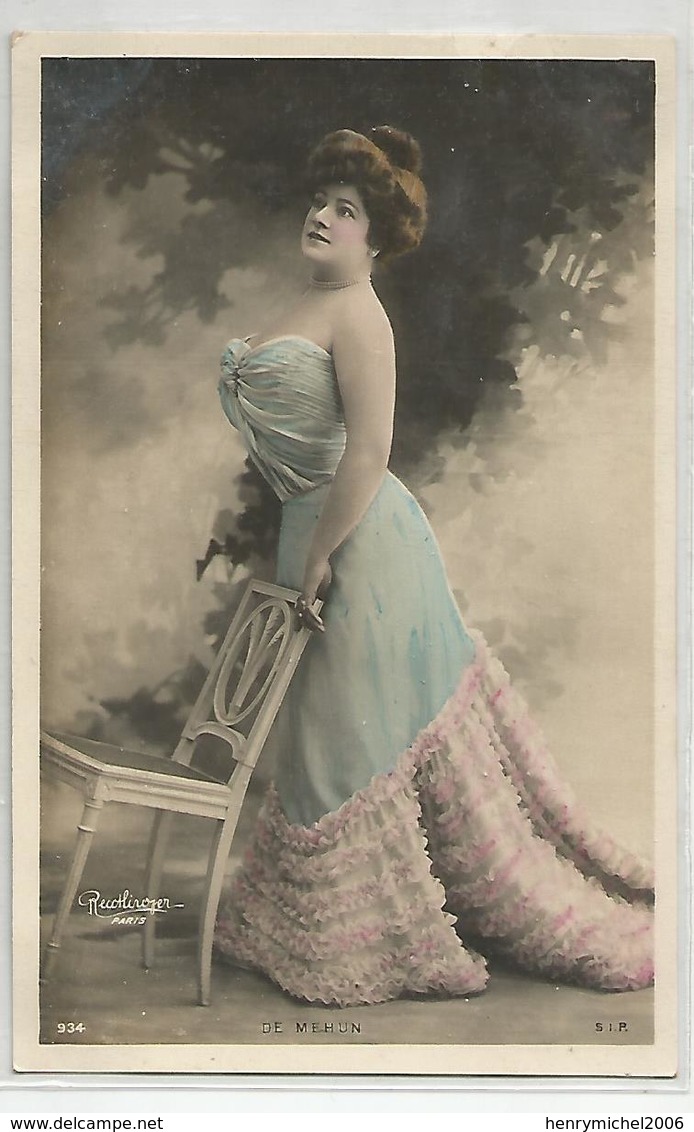 Cpa Fantaisie Artiste Femme De Mehun  Photo Reutlinger Paris - Künstler