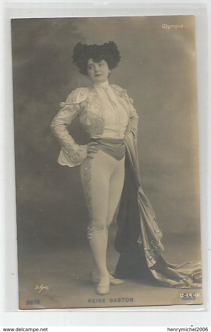 Cpa Fantaisie Artiste Femme Reine Gaston  De L'olympia Photo Clc  Paris - Cabaret