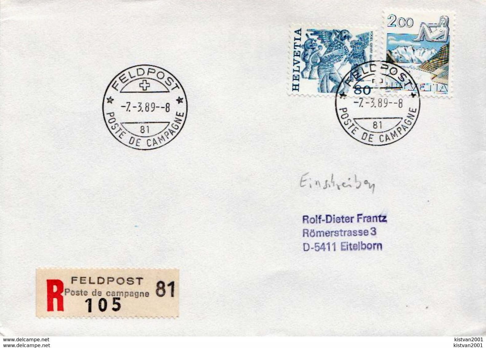 Postal history: Switzerland registered cover with Geneve Salon de l'Auto cancel 1988 and 18 more covers