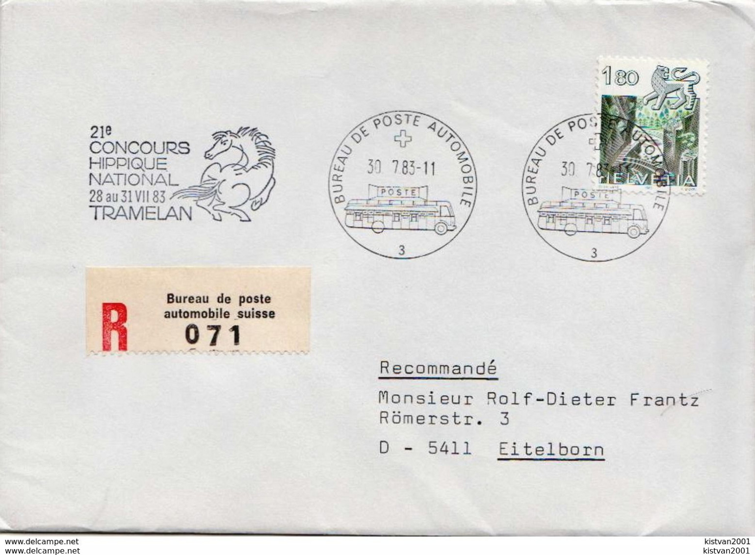 Postal history: Switzerland registered cover with Geneve Salon de l'Auto cancel 1988 and 18 more covers