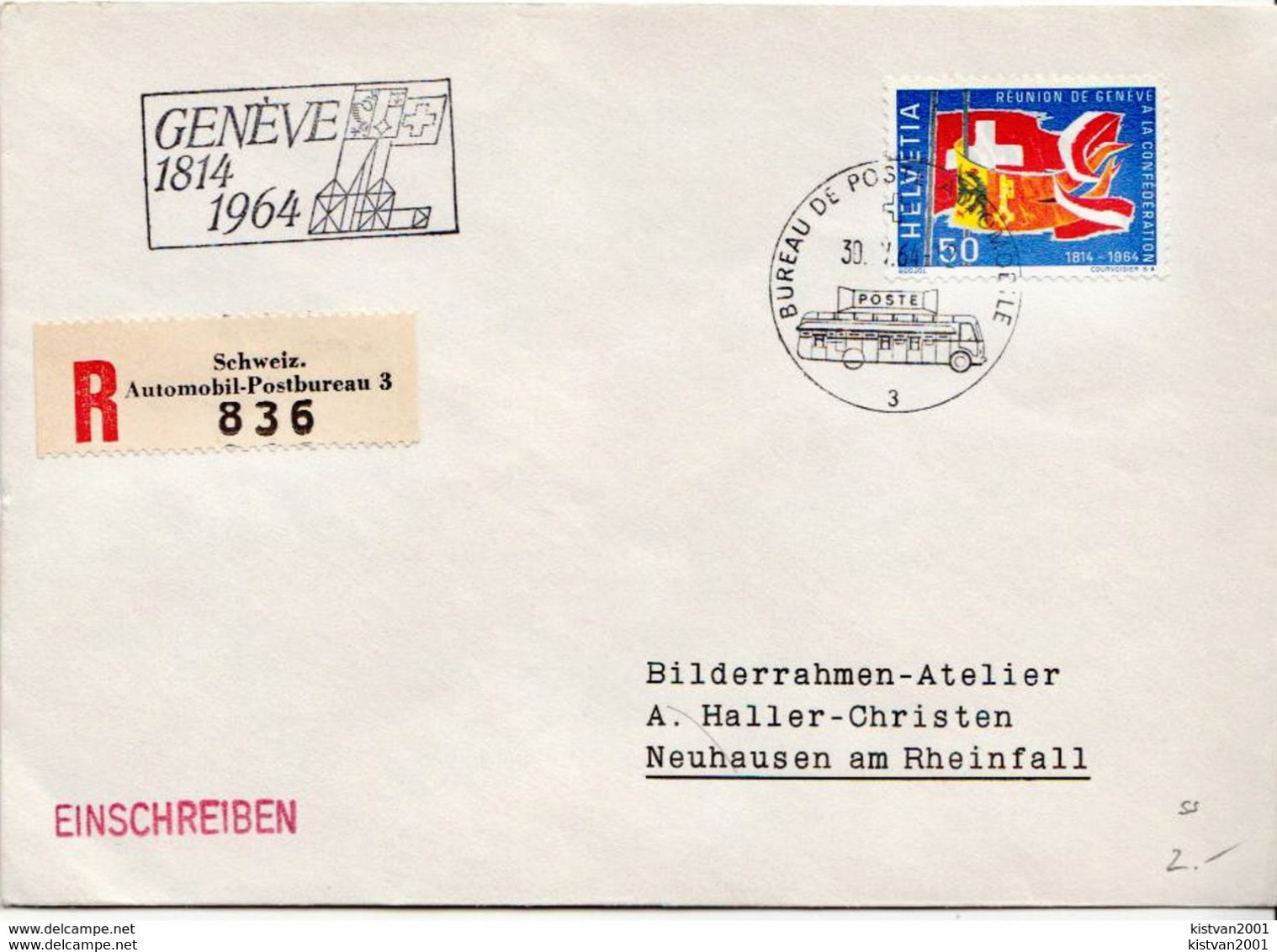 Postal history: Switzerland registered cover with Geneve Salon de l'Auto cancel 1988 and 18 more covers