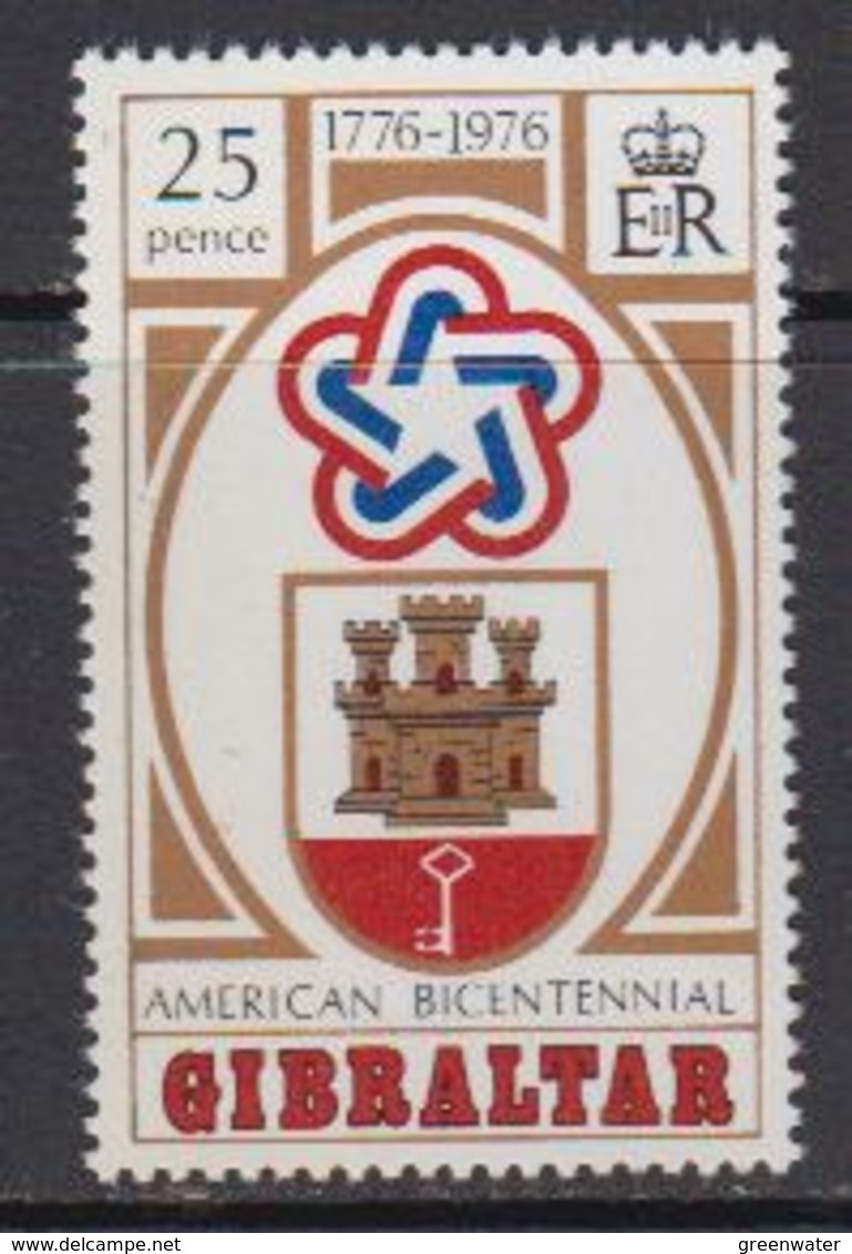 Gibraltar 1976 US Bicentennial 1v ** Mnh (41449D) - Gibraltar