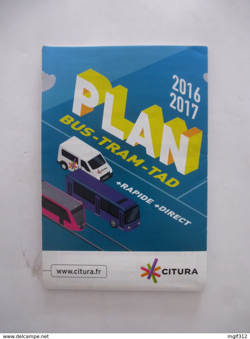 REIMS (51) : PLAN GUIDE BUS TRAM TAD - Septembre 2016 - Europe