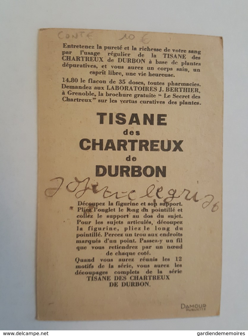 Les Mille Et Une Nuits - Aladdin Et La Lampe Merveilleuse - Carte à Système Découpage - Pub Tisane Des Chartreux Drubon - Contes, Fables & Légendes