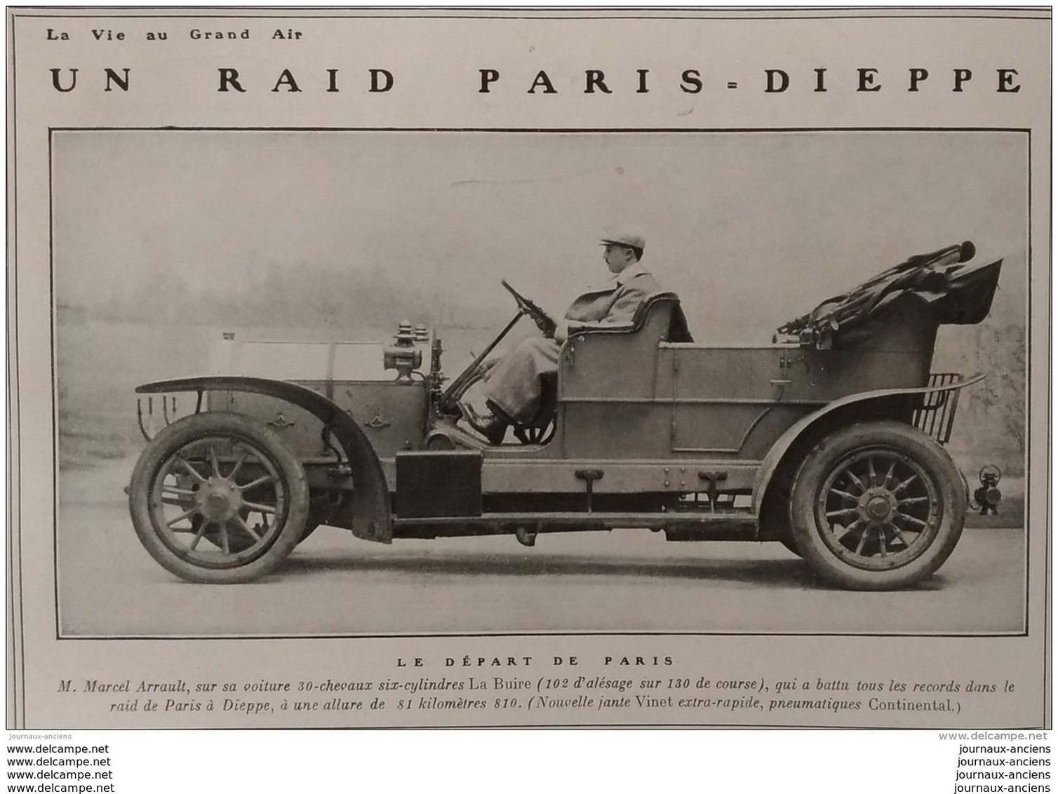 1908 COURSES AUTOMOBILE GRAND PRIX DE L&acute;A . C . F CIRCUIT DE DIEPPE - GOLF DE LA BOULIE - GP DE L&acute; U. V. F