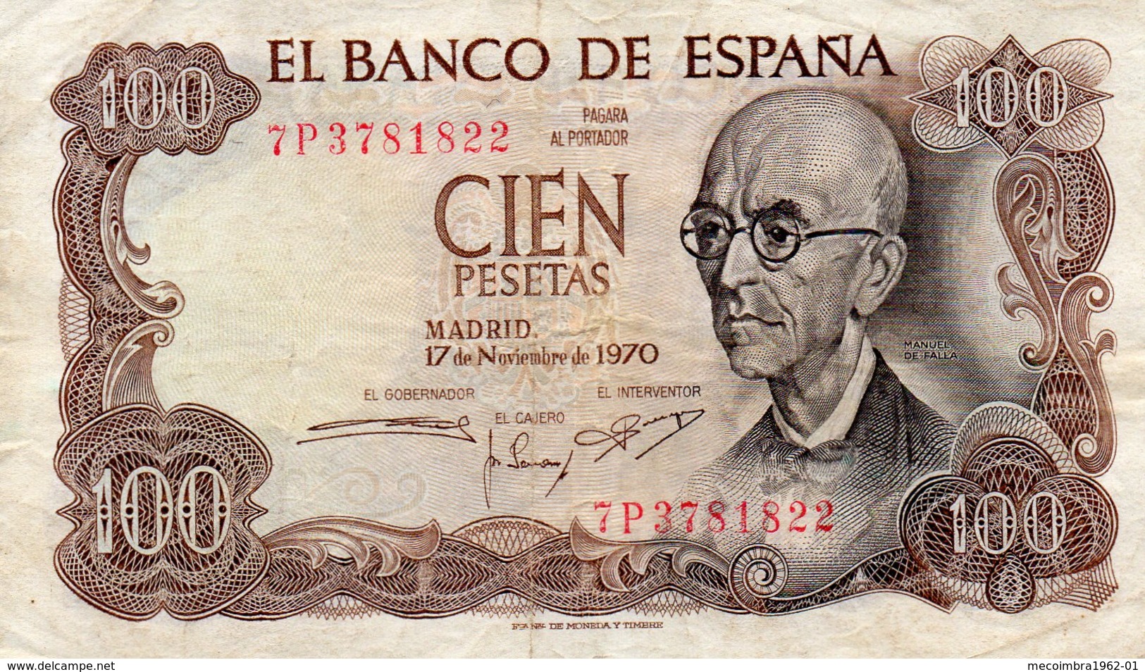 ESPAGNE / 100 PESETAS 1970 / EL BANCO DE ESPANA - 100 Pesetas