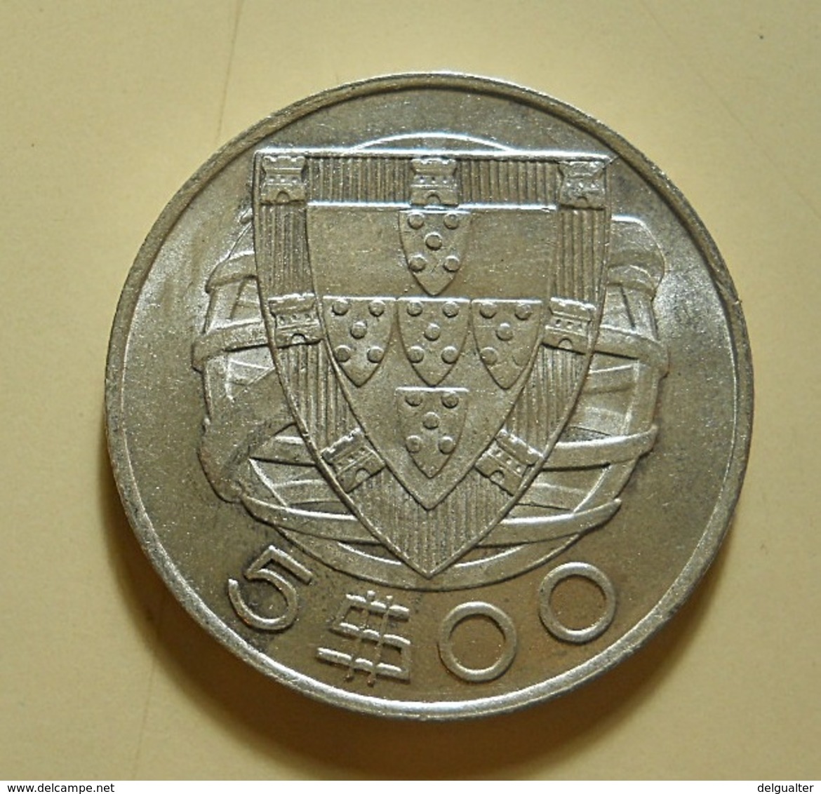 Portugal 5 Escudos 1951 Silver - Portugal