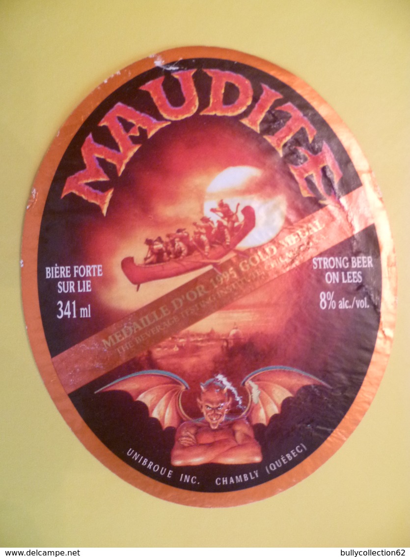 étiquette Ancienne Brasserie  MAUDITE  Chambly QUEBEC - Bier