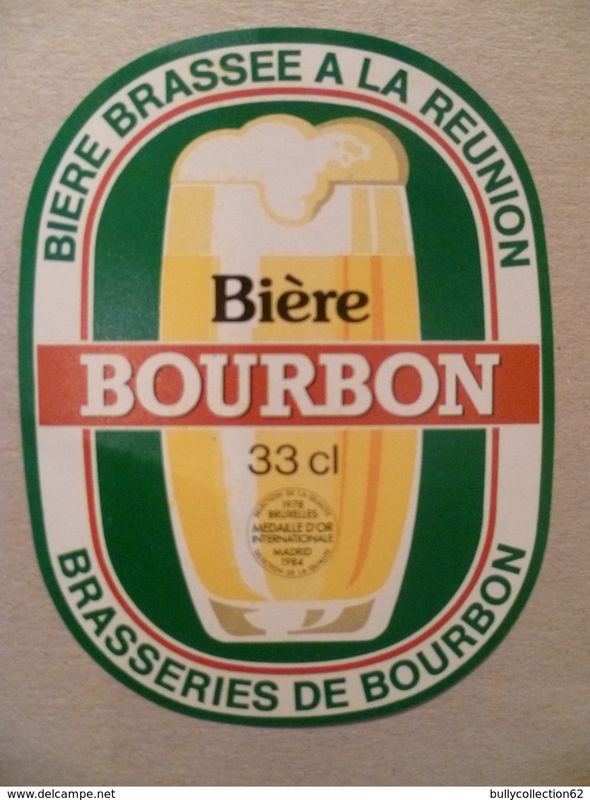 étiquette Ancienne Brasserie  Bière Brassée A La REUNION  Bière BOURBON - Bière