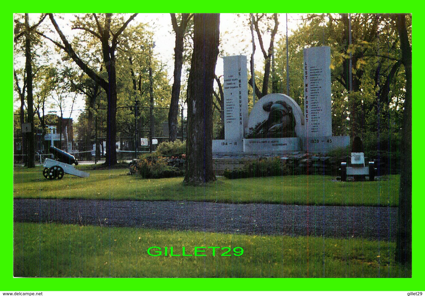 JOLIETTE, QUÉBEC - MONUMENT DES ANCIENS COMBATTANTS PARC LAJOIE DE JOLIETTE - PHOTO J.P.L. ENR. - - Autres & Non Classés