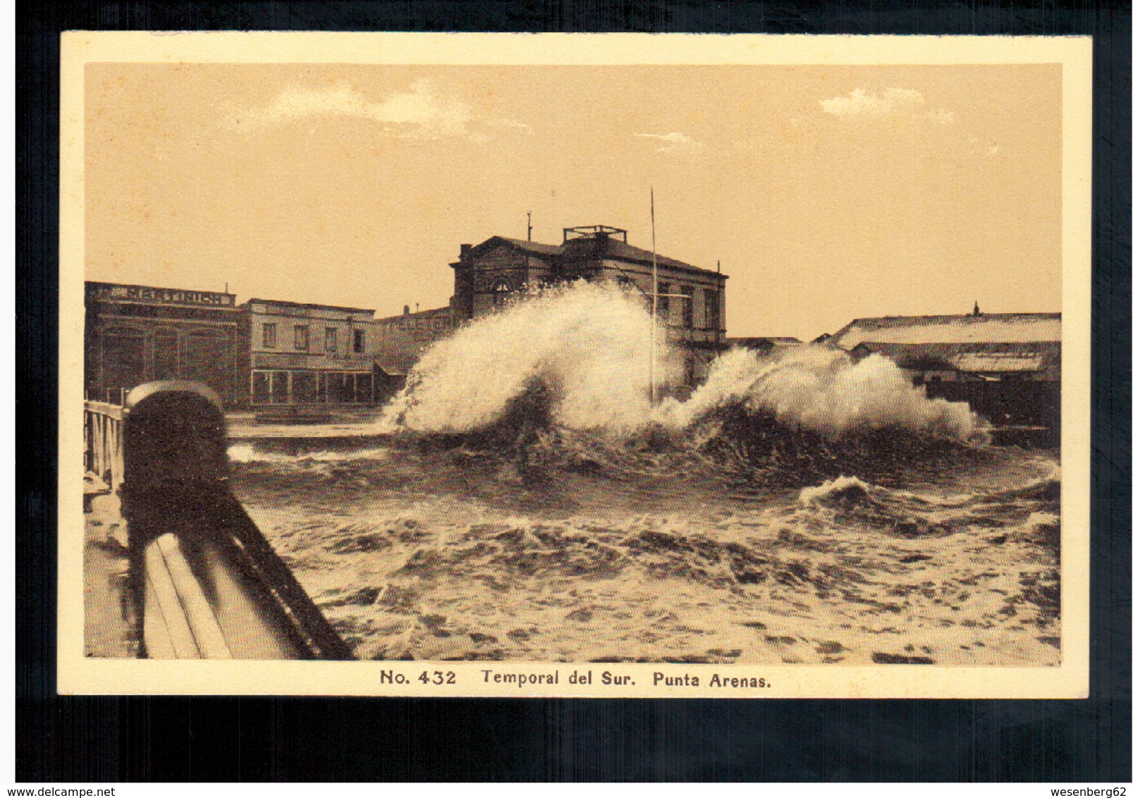 CHILE Punta Arenas Temporal Del Sur Ca 1920 OLD POSTCARD 2 Scans - Cile