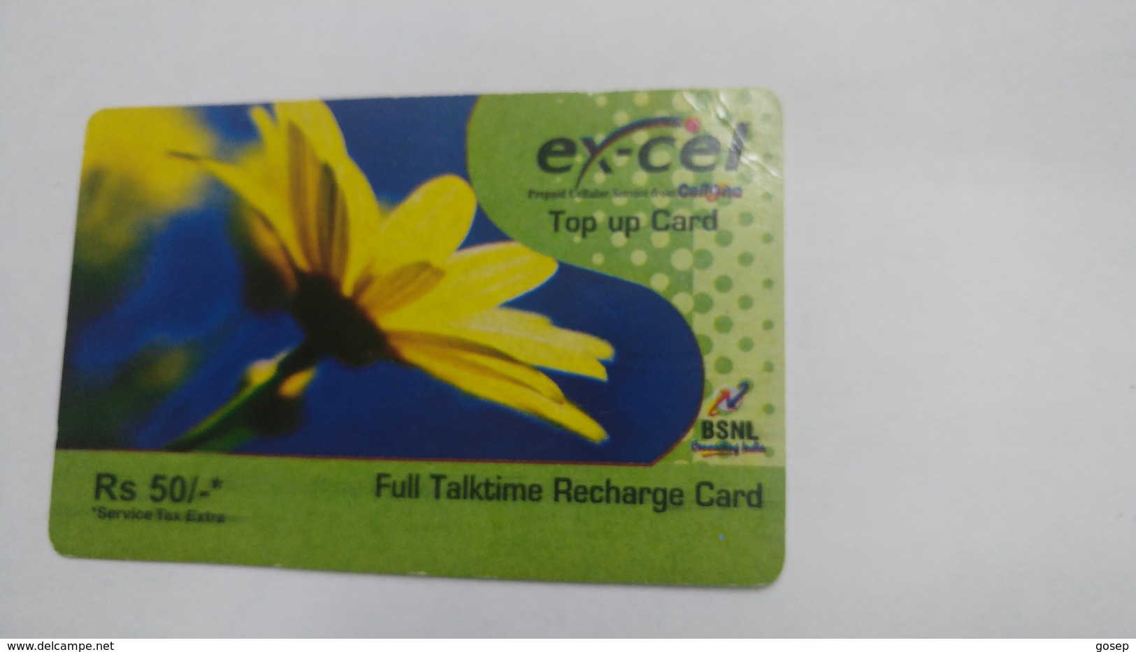 India-BSNL-ex-cel Recharge Card-(14)-(rs.50)-(30.6.2008)-prepiad Card-used+1 Card Prepiad Free - Inde