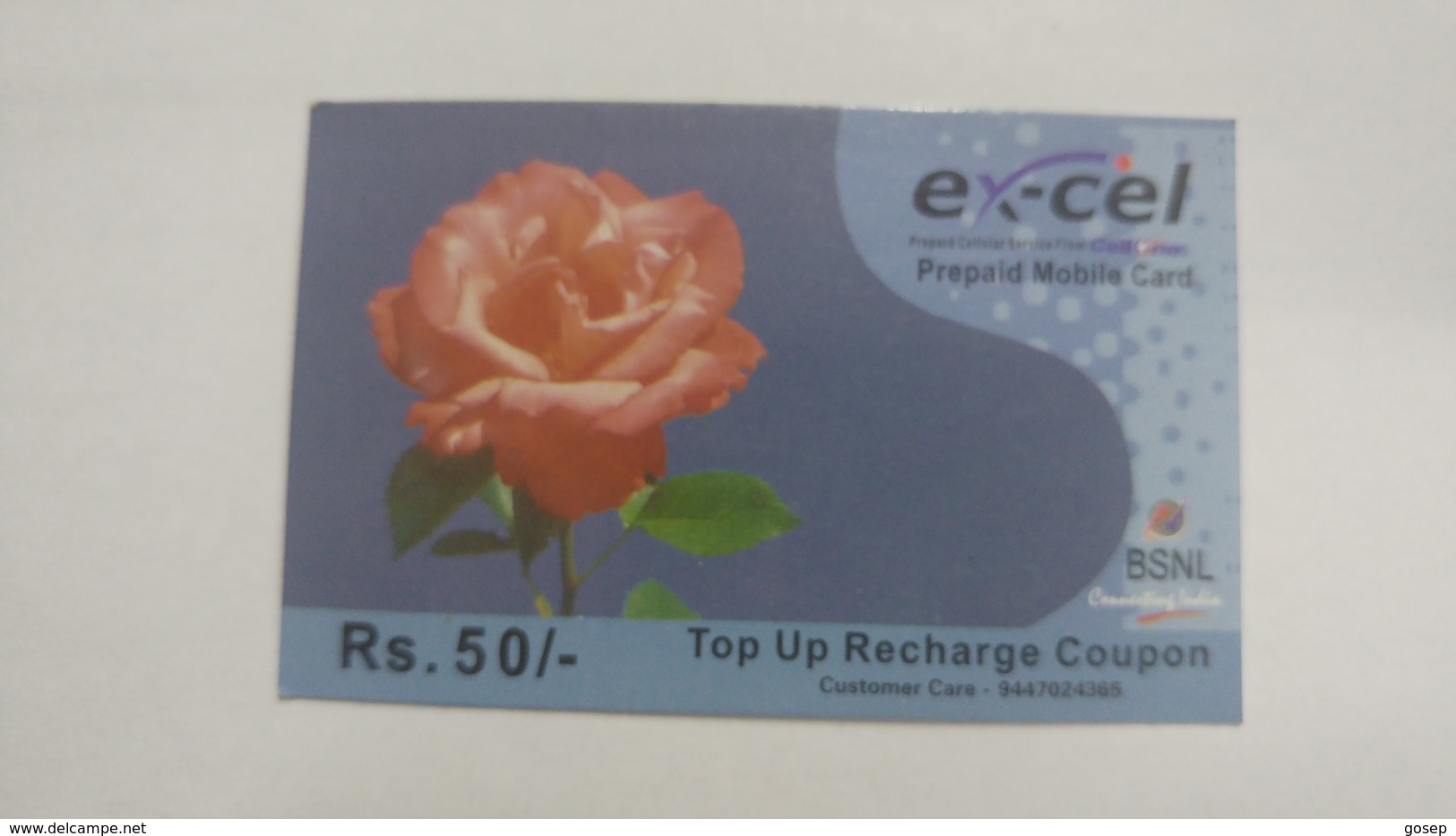 India-BSNL-ex-cel Recharge Card-(15c)-(rs.50)-(30.4.2009)-prepiad Card-used+1 Card Prepiad Free - Indien