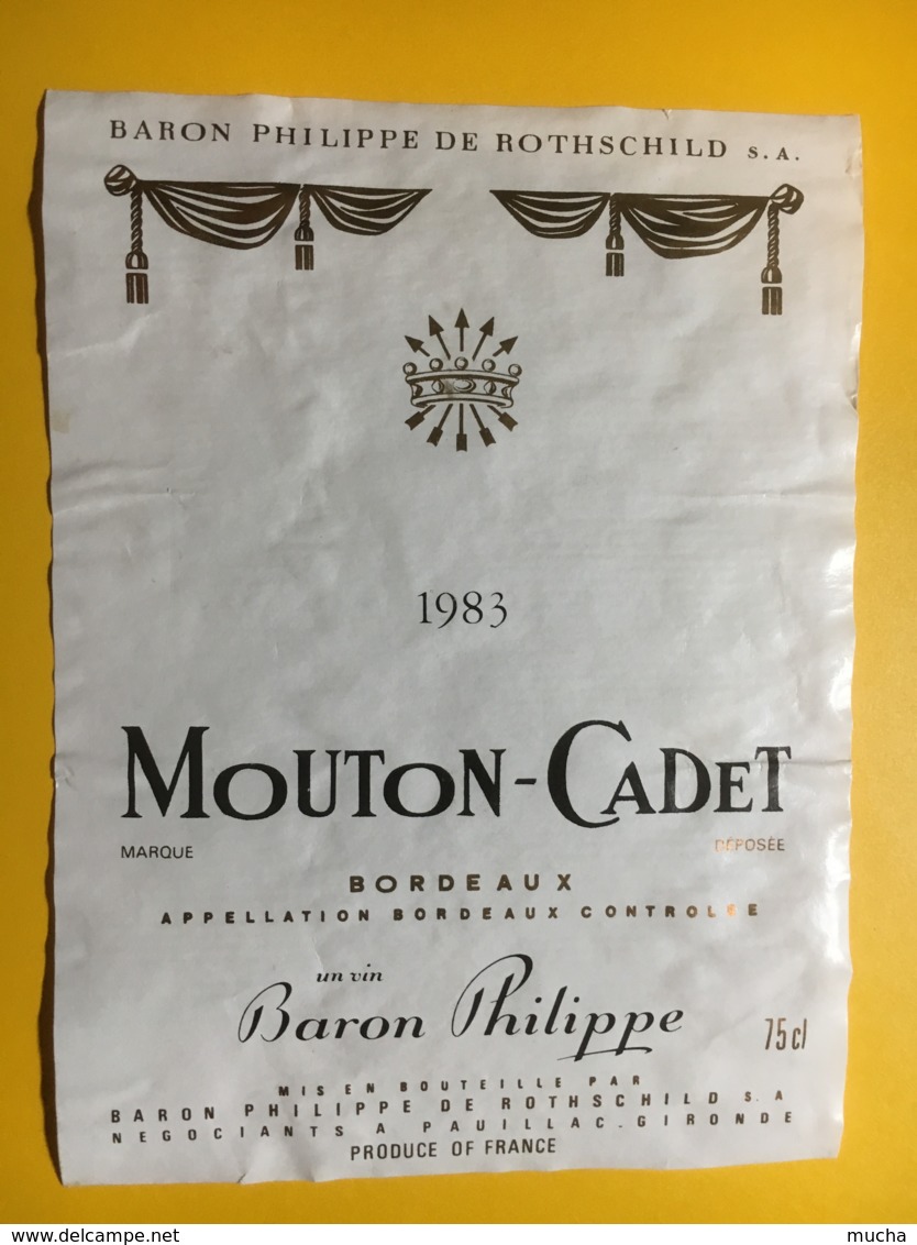 9101 - Mouton-Cadet 1983 Baron Philippe De Rothschild - Bordeaux