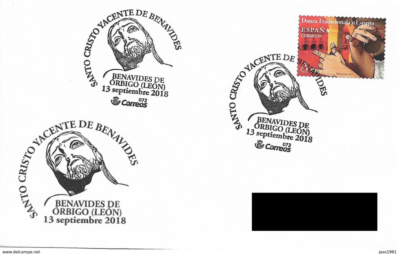 SPAIN. POSTMARK HOLY CHRIST RECUMBENT. BENAVIDES DE ORBIGO. 2018 - Máquinas Franqueo (EMA)