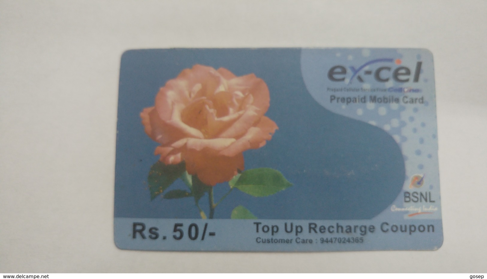 India-BSNL-ex-cel Recharge Card-(15d)-(rs.50)-(31.8.2009)-prepiad Card-used+1 Card Prepiad Free - Inde