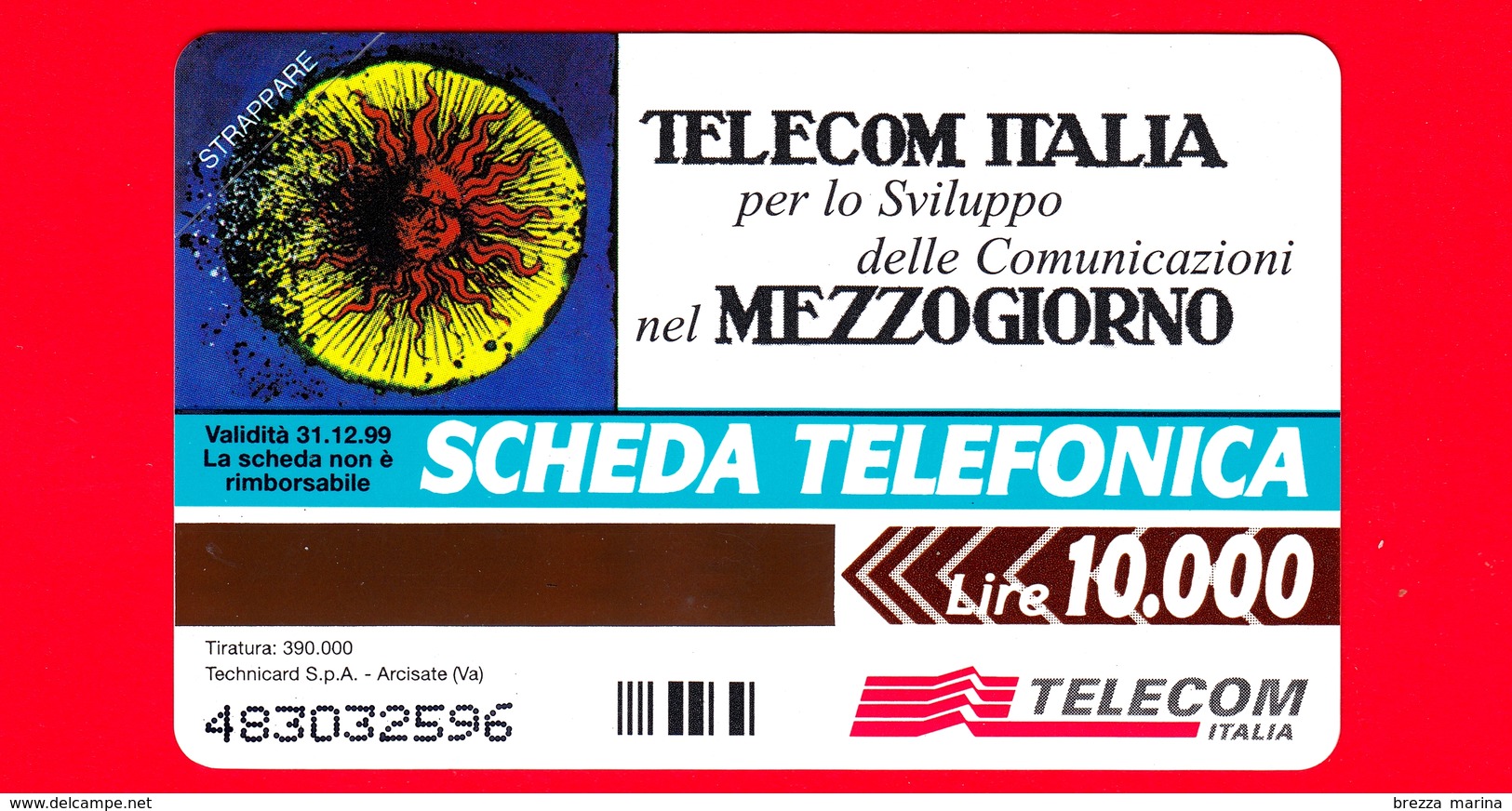 Nuova - MNH - ITALIA - Scheda Telefonica - Telecom - Golden 722 - La Gazzetta Del Mezzogiorno - Pubbliche Figurate Ordinarie