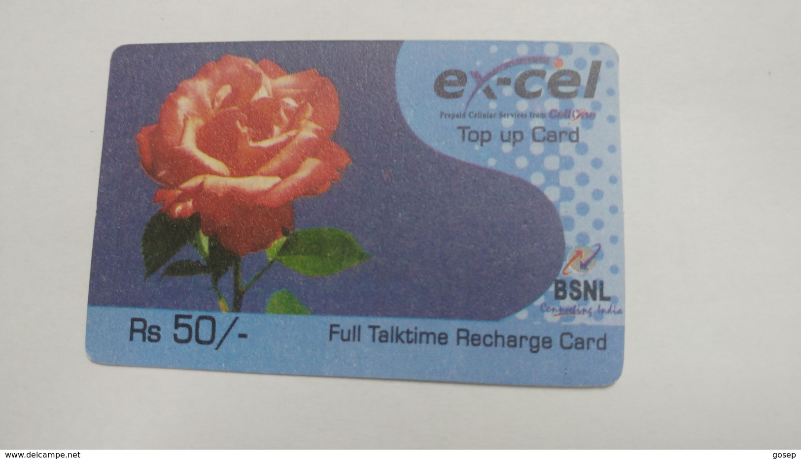 India-BSNL-ex-cel Recharge Card-(15g)-(rs.50)-(not Date Out Side)-prepiad Card-used+1 Card Prepiad Free - Inde