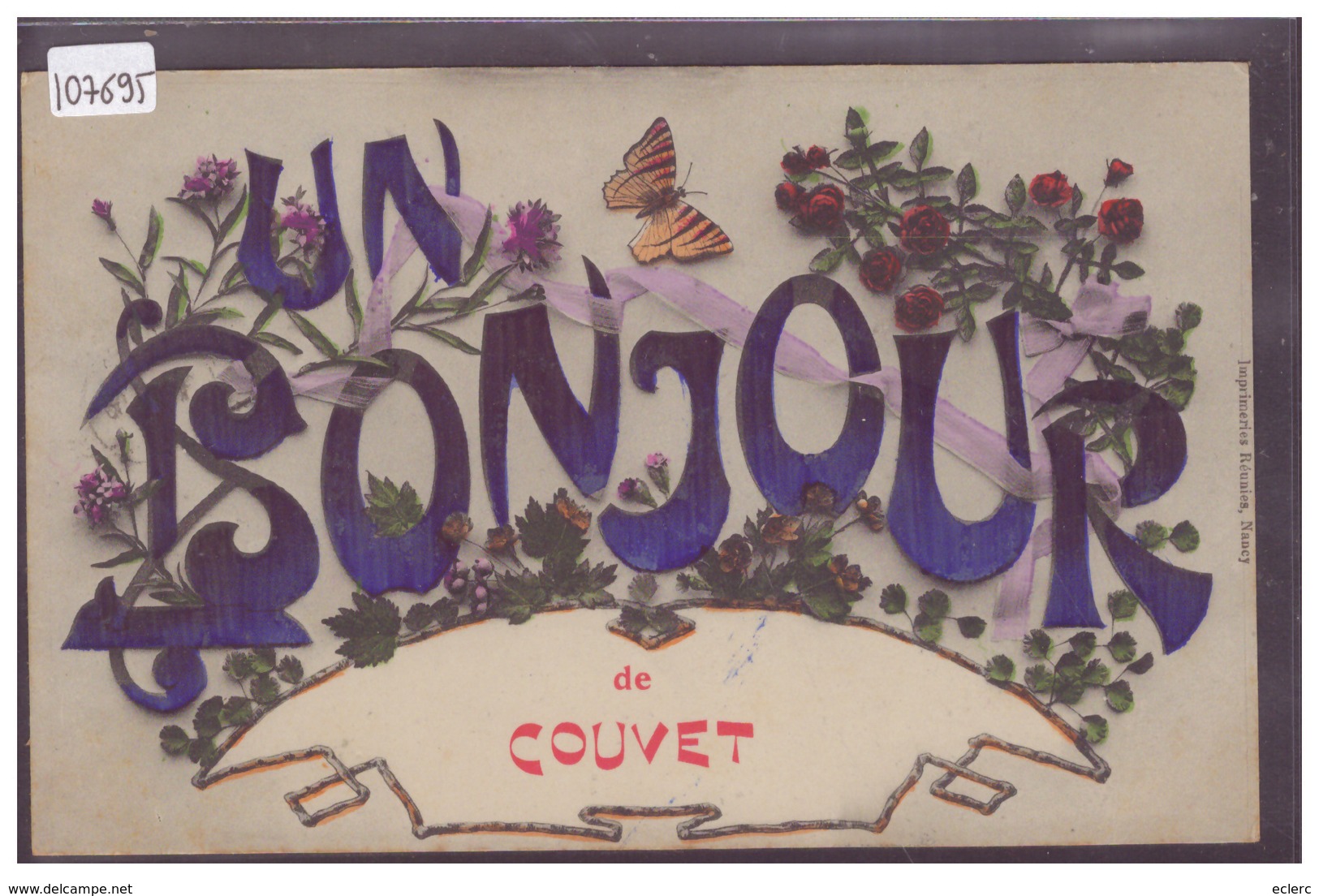 UN BONJOUR DE COUVET - TB - Couvet