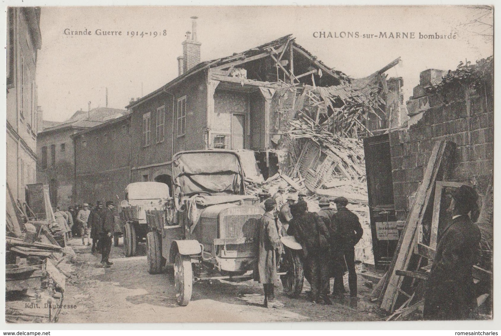 CPA 51 Grande Guerre 1914-1918 CHALONS SUR MARNE Bombardé - Châtillon-sur-Marne