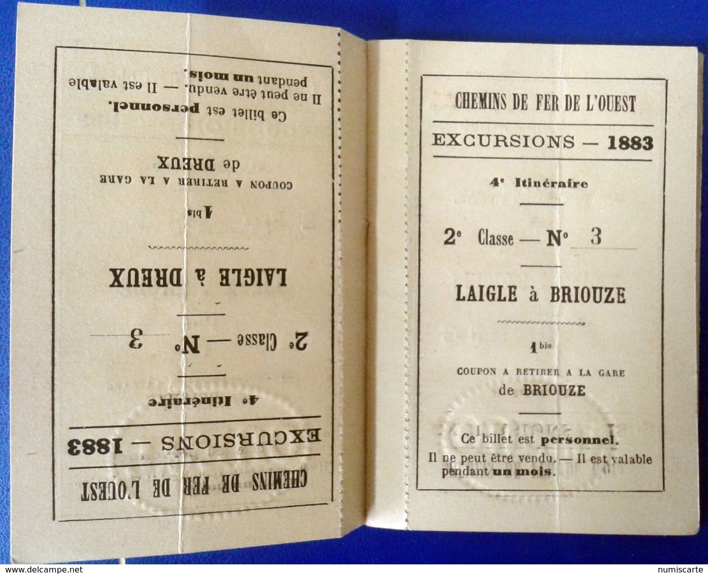 CHEMINS DE FER DE L OUEST - Excursions Sur Les Côtes De Normandie Et En Bretagne - 1883 - Europe