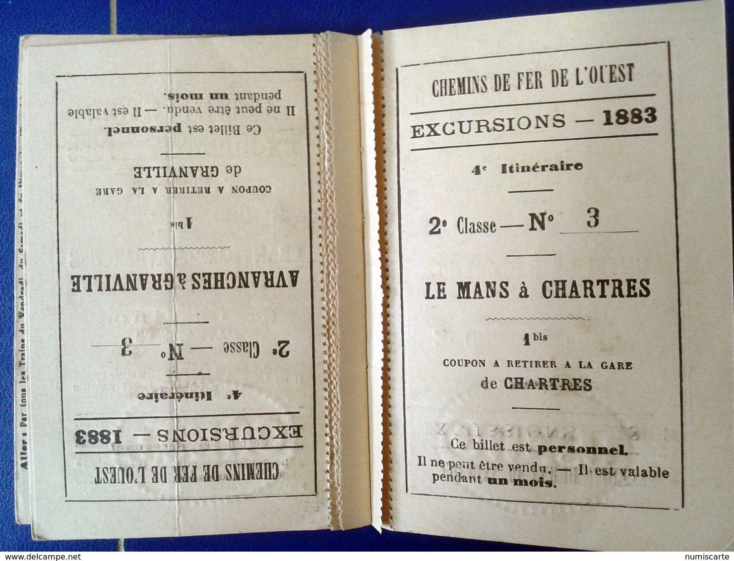 CHEMINS DE FER DE L OUEST - Excursions sur les Côtes de Normandie et en Bretagne - 1883