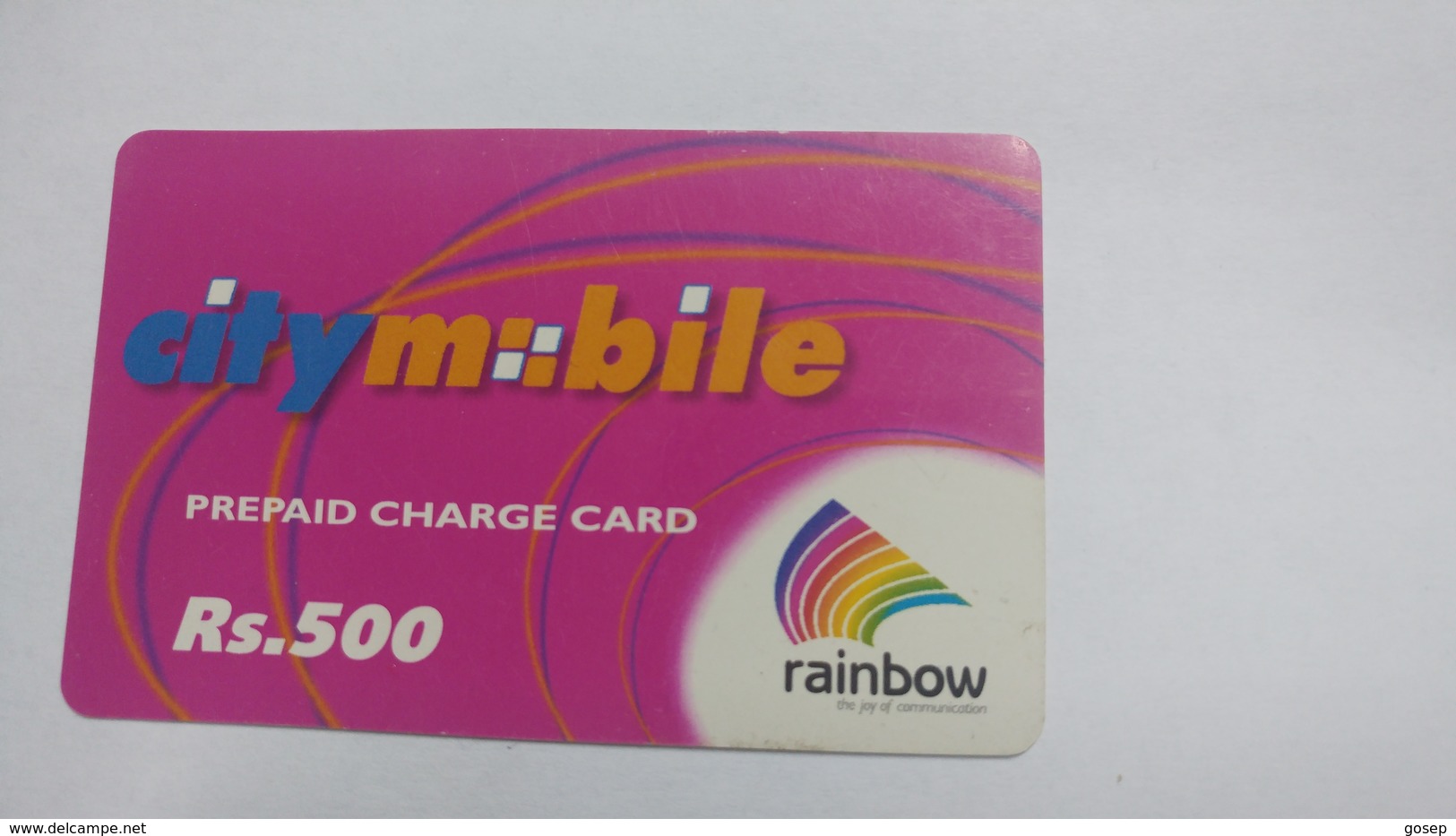 India-city Mobile Prepiad Card-rainbow(17)-(rs.500)-(not Date Out Side-jaipur)-prepiad Card-used+1 Card Prepiad Free - Indien