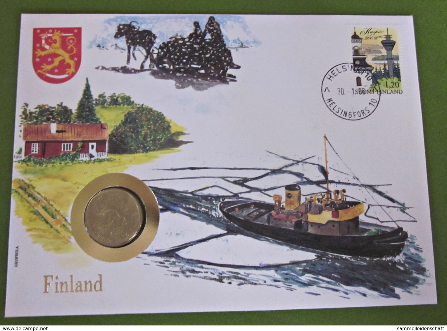 Numisbrief Finland 1986 Münze Briefmarke - Finnland