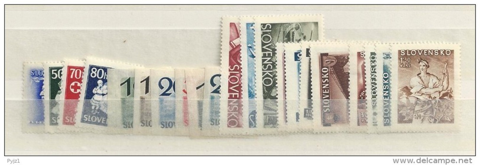 1943 MH Year Collection Slowakei, Slovensko - Unused Stamps