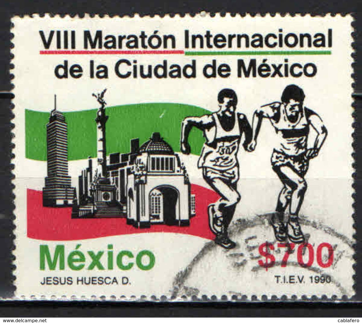 MESSICO - 1990 - MARATONA INTERNAZIONALE DI CITTA' DEL MESSICO - USATO - Messico