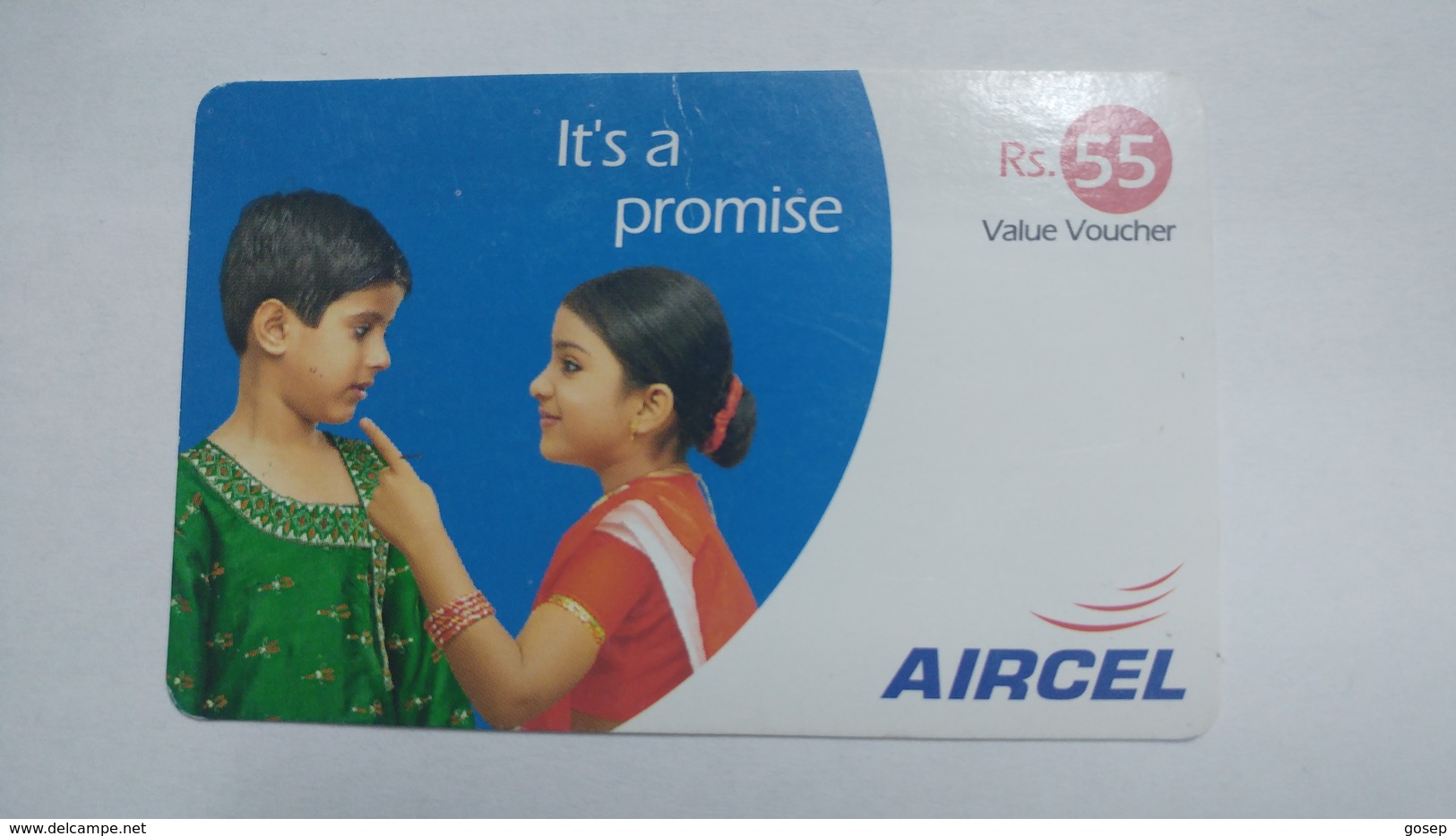 India-AIRCEL-prepiad Recharge Card-(19c)-(rs.55)-(1/6/2008)-prepiad Card-used+1 Card Prepiad Free - Inde