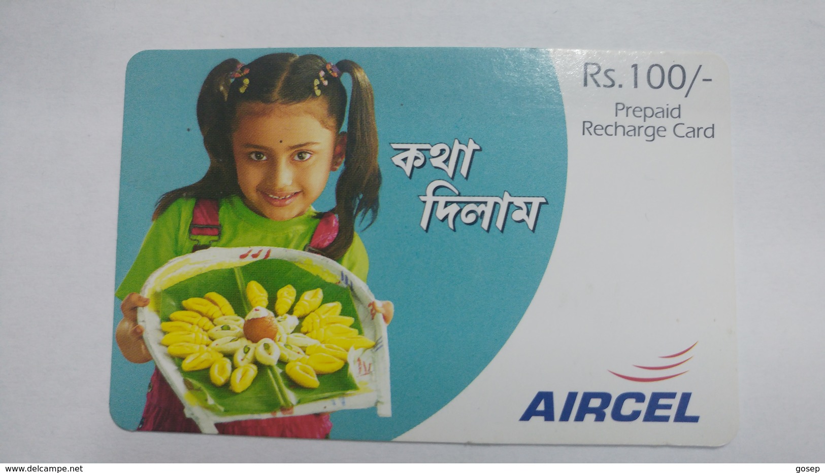 India-AIRCEL-prepiad Recharge Card-(19d)-(rs.100)-(1/6/2008)-prepiad Card-used+1 Card Prepiad Free - India