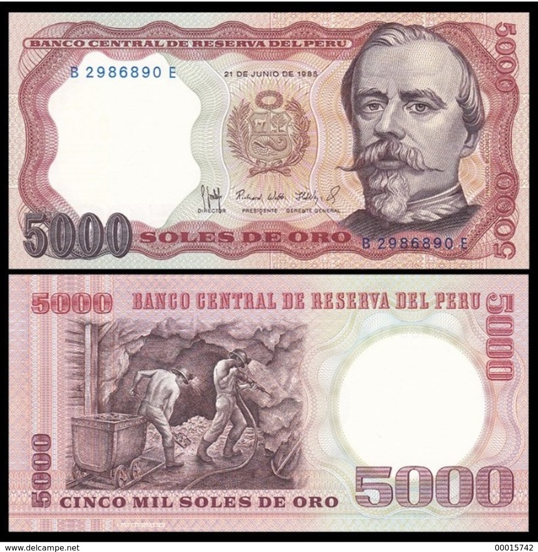 Peru 5000 Soles 1985 P-117 UNC  D-0328 - Pérou